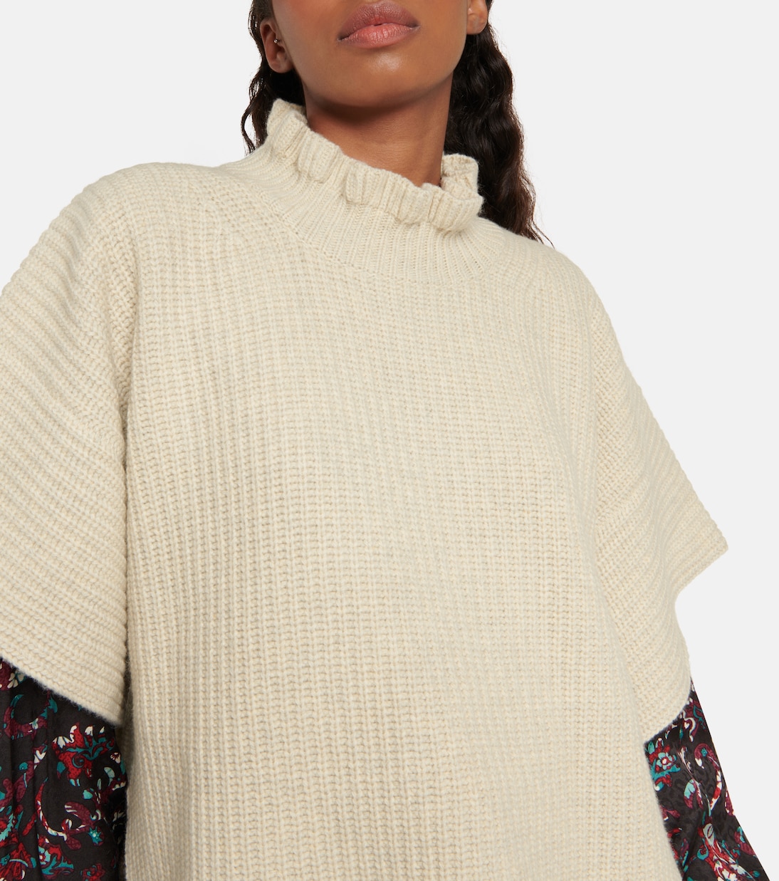 Ruffled wool-blend knit sweater | See By Chloé