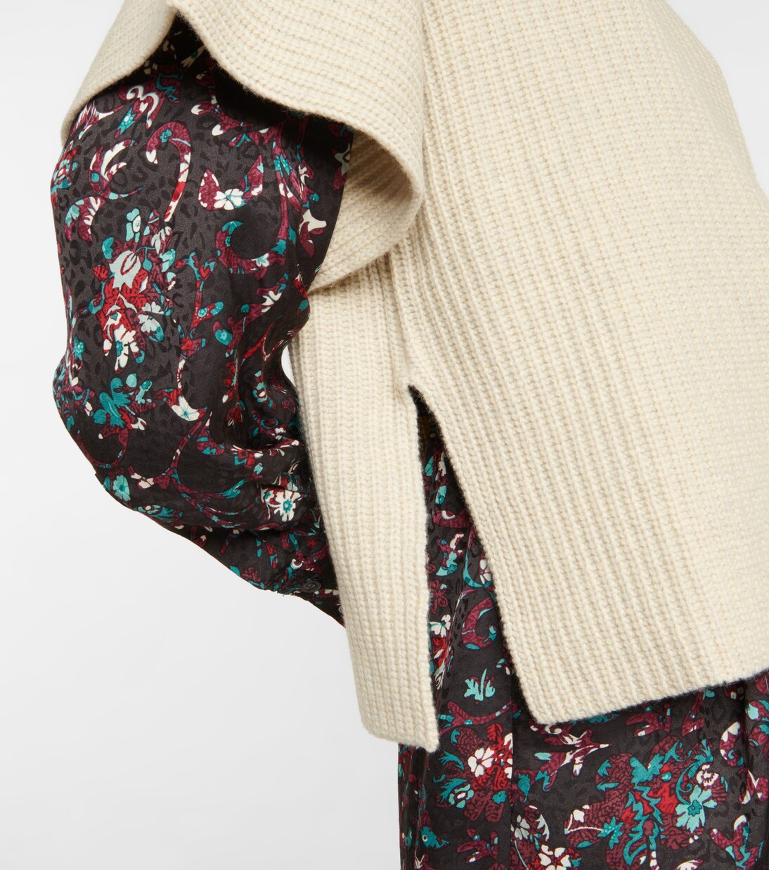 Ruffled wool-blend knit sweater | See By Chloé