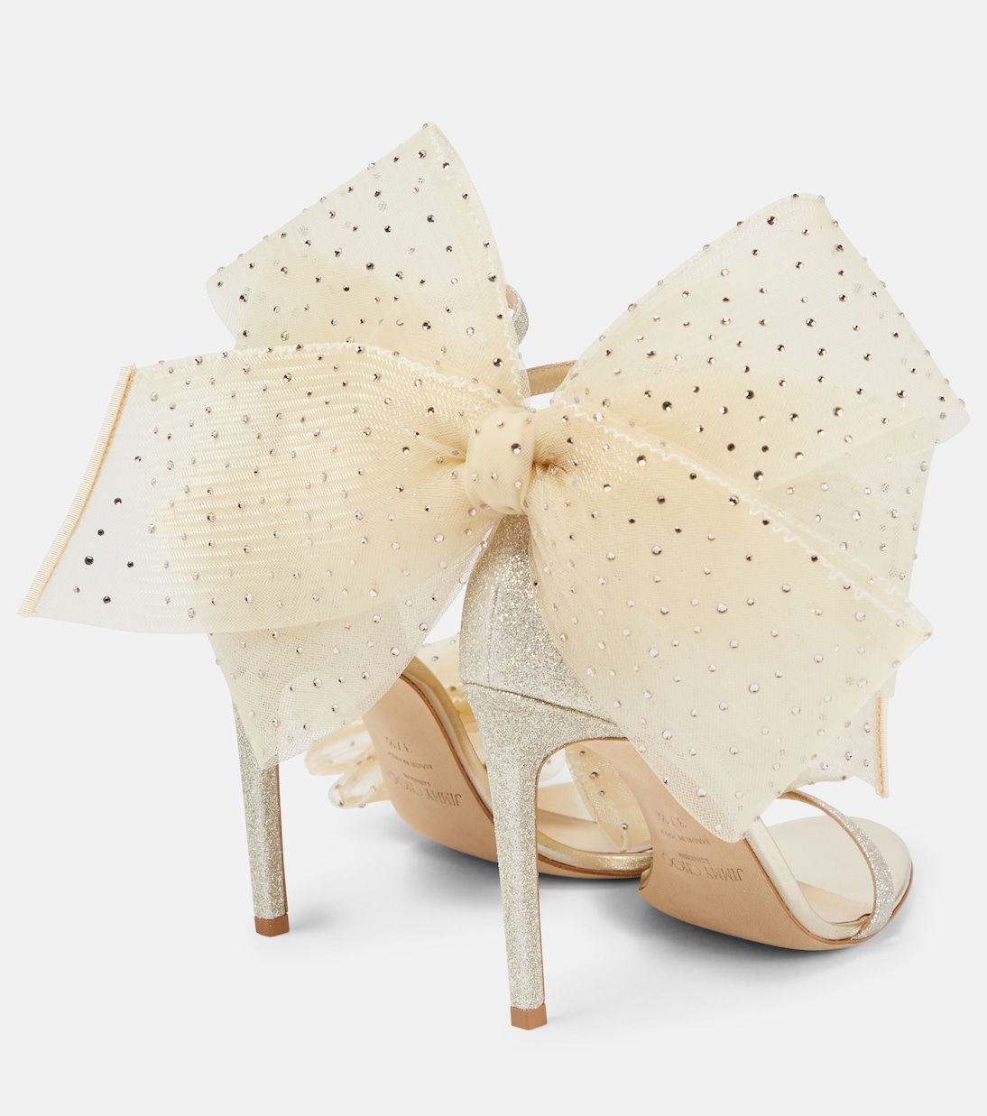Aveline 100 bow-trimmed sandals | Jimmy Choo