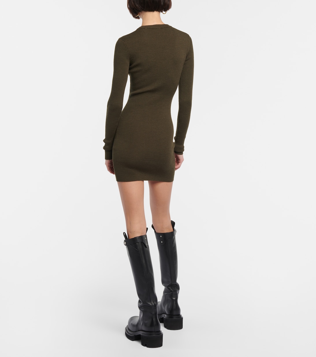 Ribbed-knit wool minidress | Wardrobe.NYC