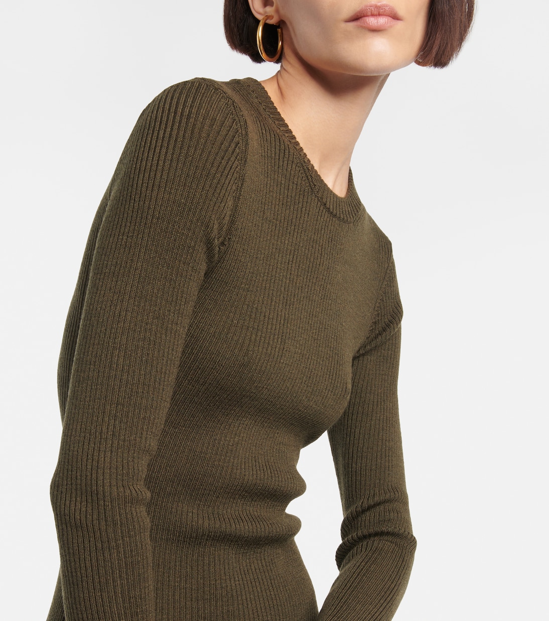 Ribbed-knit wool minidress | Wardrobe.NYC