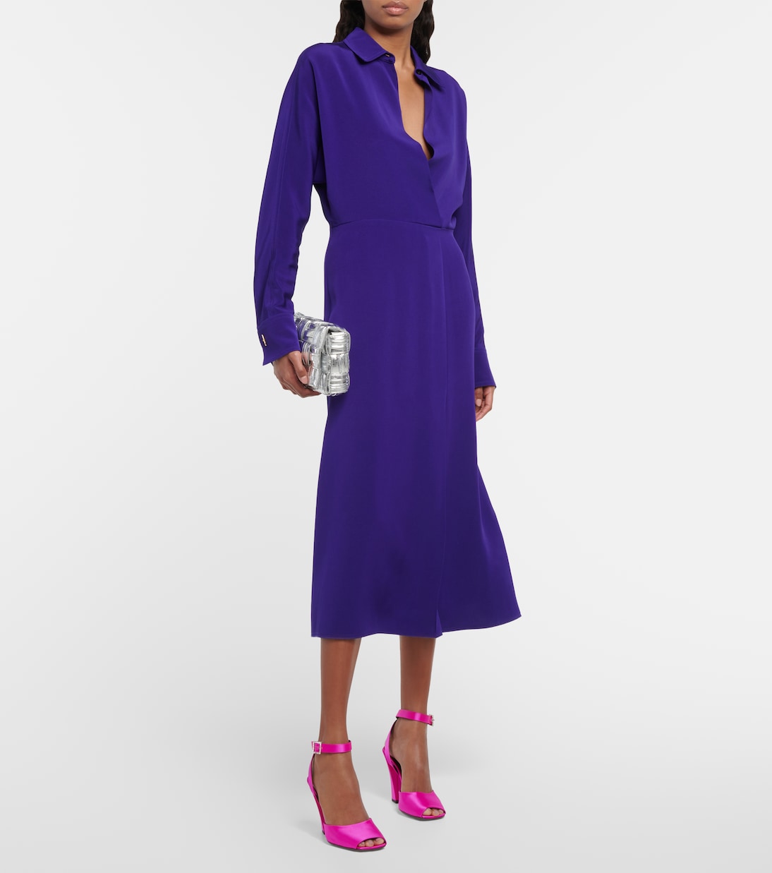 Embellished satin sandals | Victoria Beckham