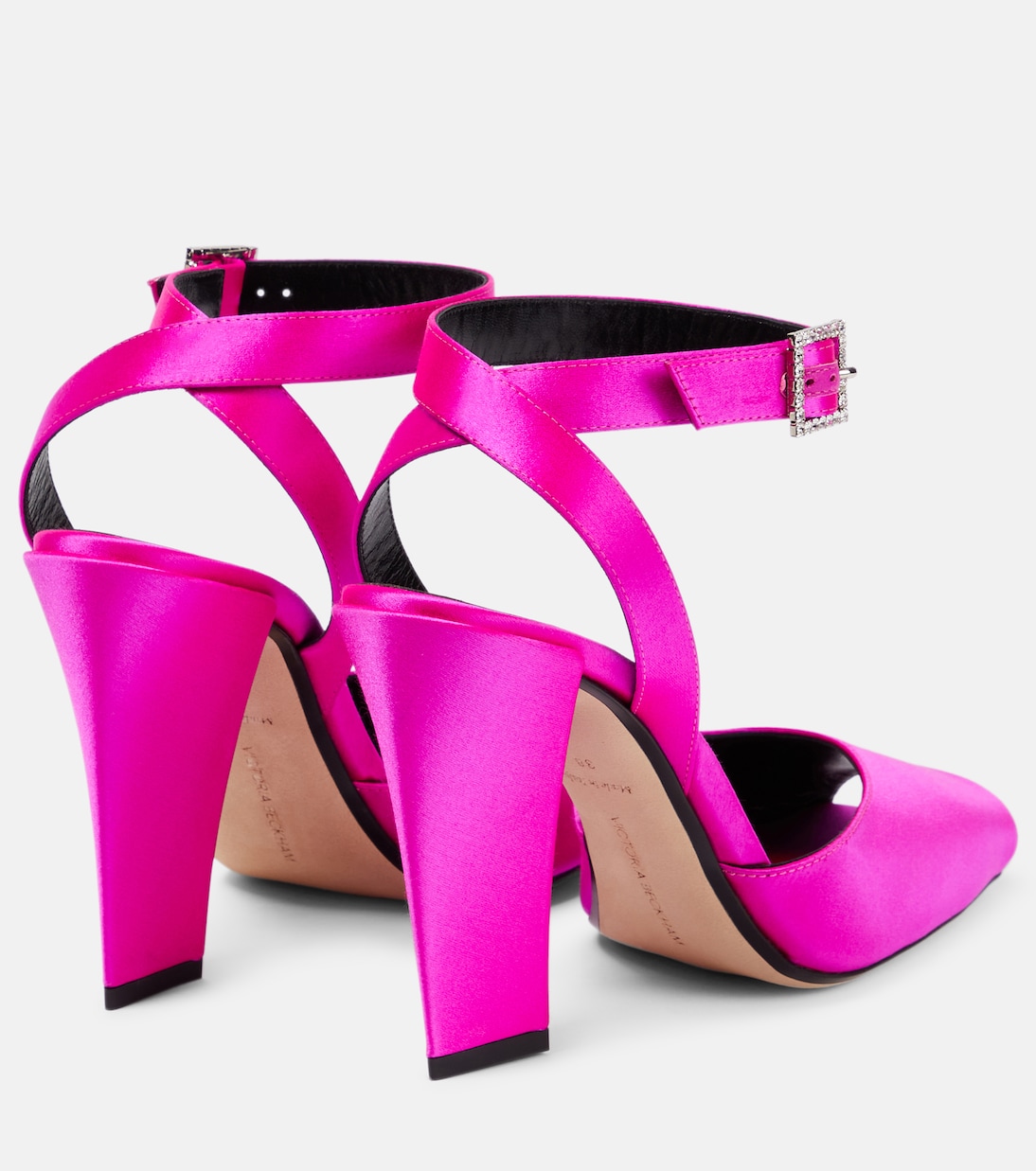 Embellished satin sandals | Victoria Beckham