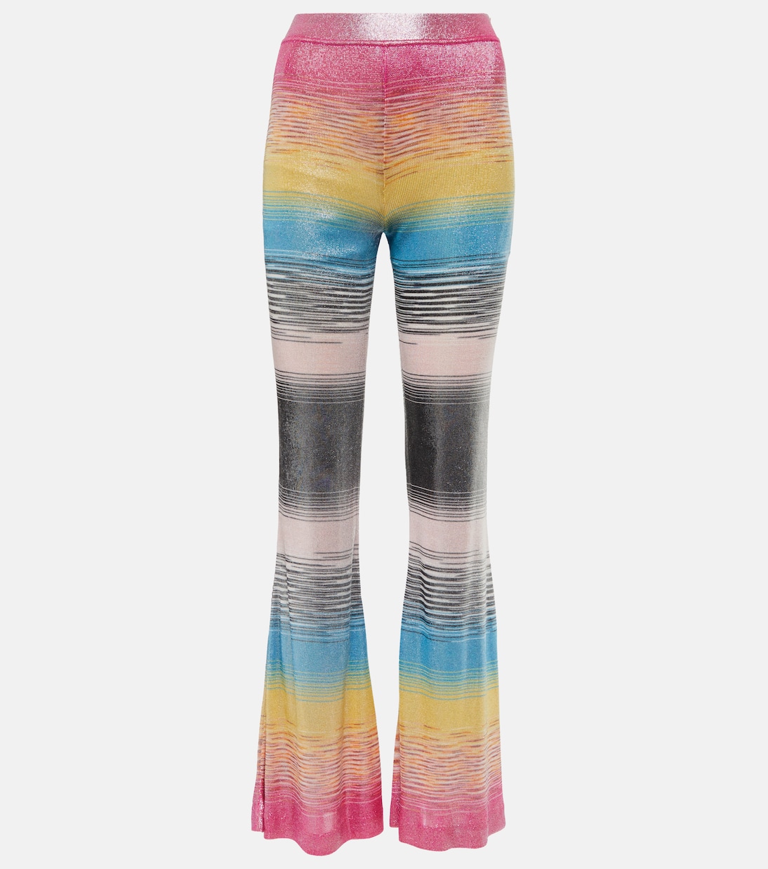 Lamé knit high-rise flares | Missoni