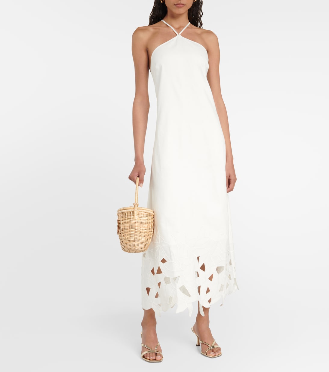 Simone linen-blend midi dress | Simkhai