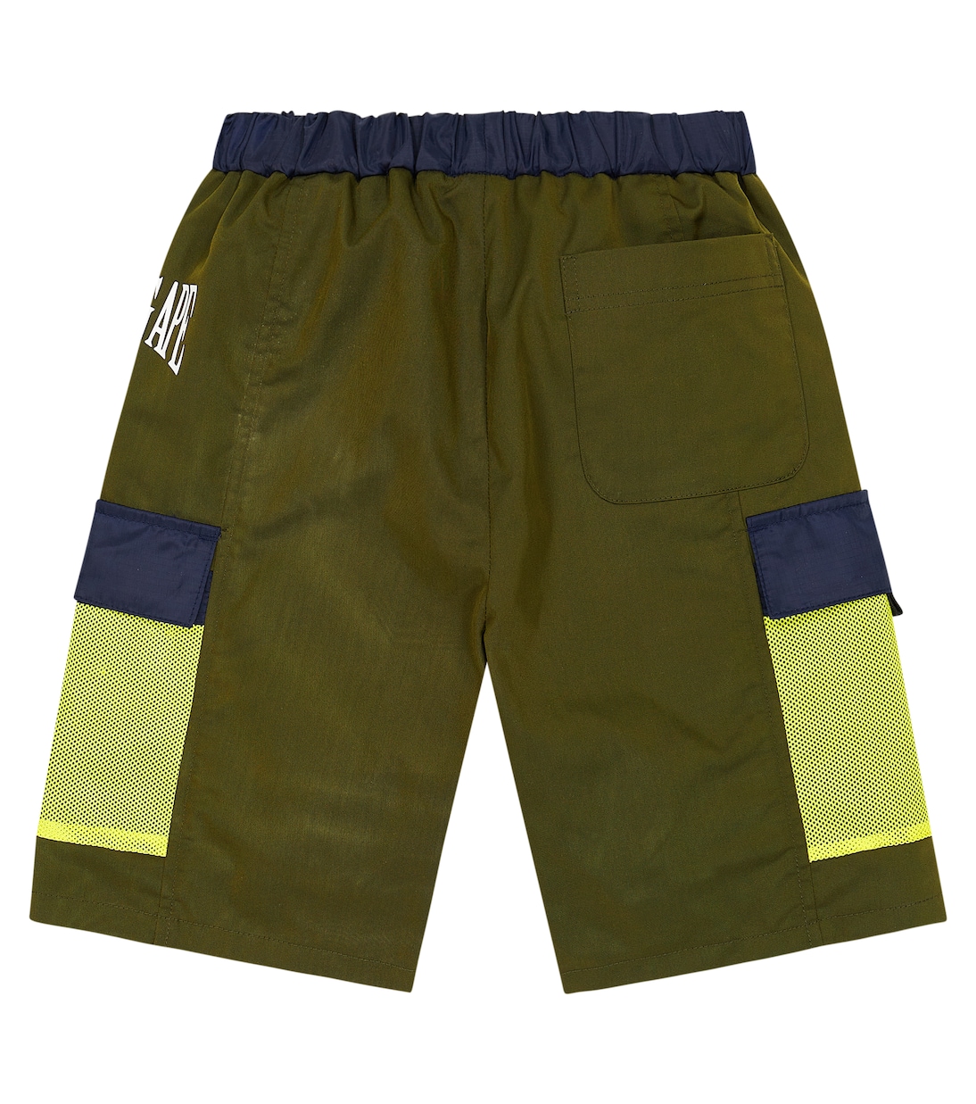 Logo mesh-trimmed cargo shorts | BAPE Kids