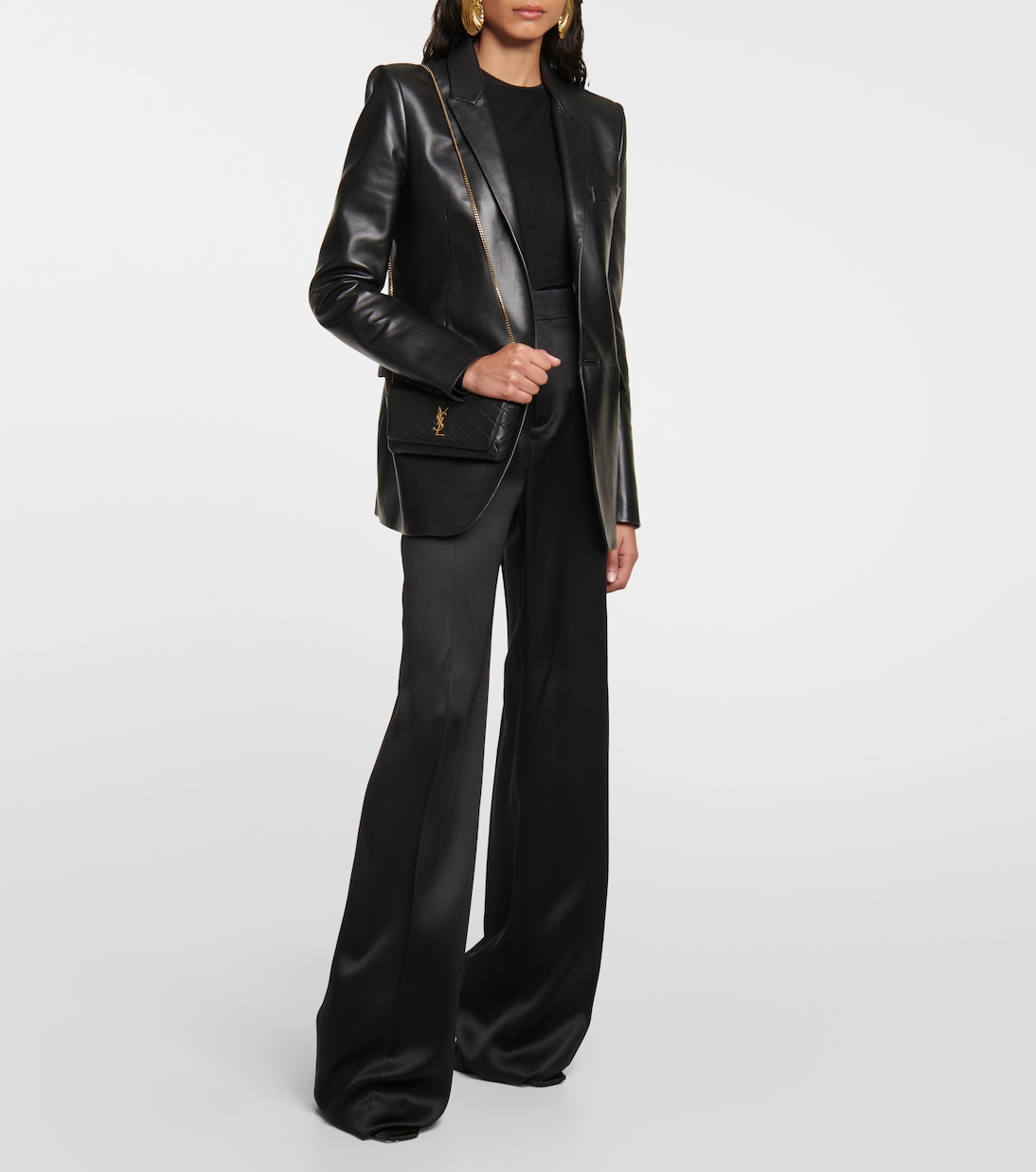 SAINT LAURENT Borsellino in pelle trapuntata Gaby per smartphone, stile giovane e trendy