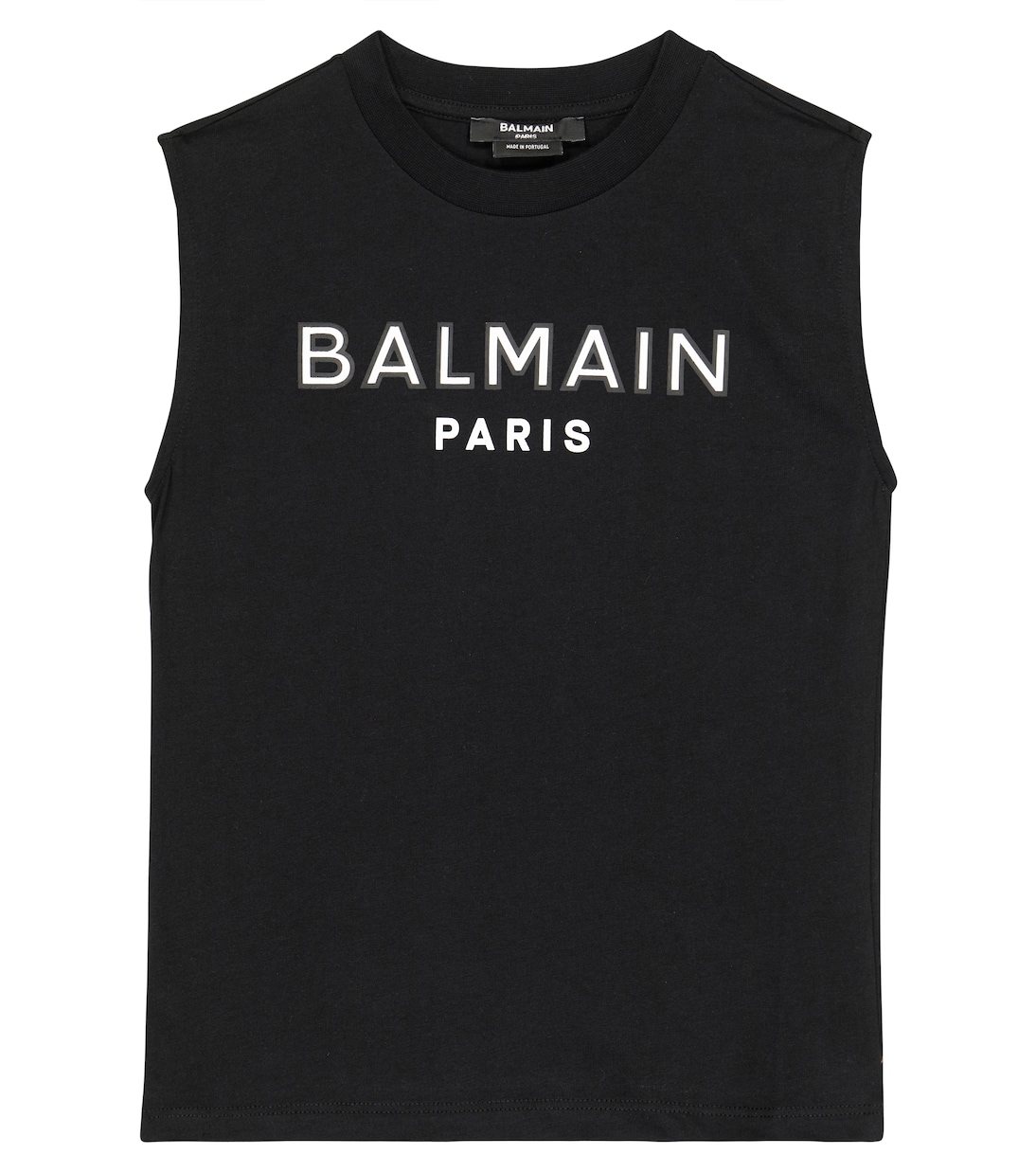 Top in jersey di cotone con logo | Balmain Kids