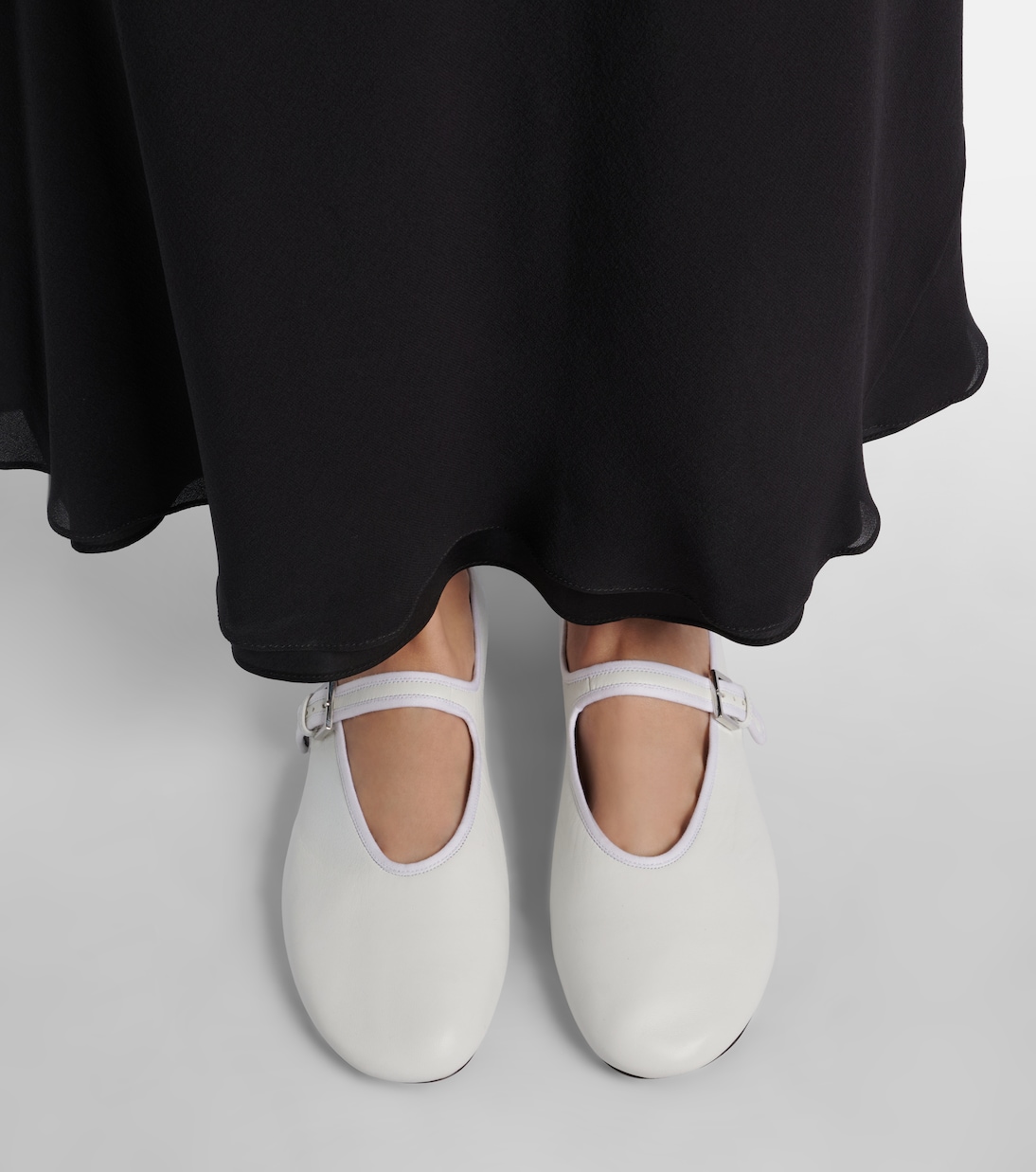 Leather Mary Jane ballet flats | The Row