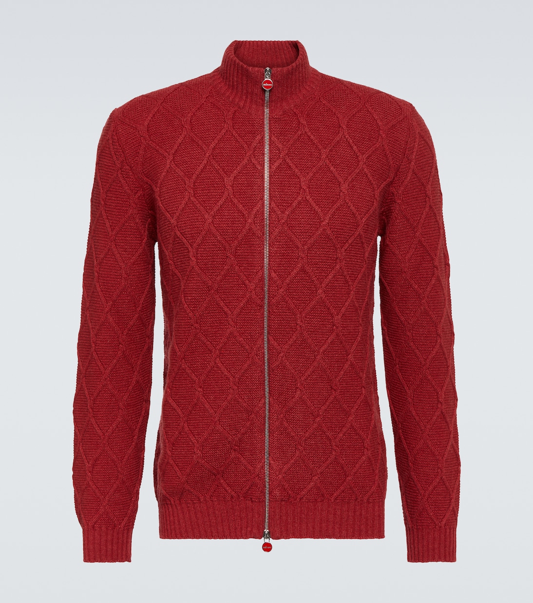 Cárdigan trenzado de cachemir con cremallera | Kiton