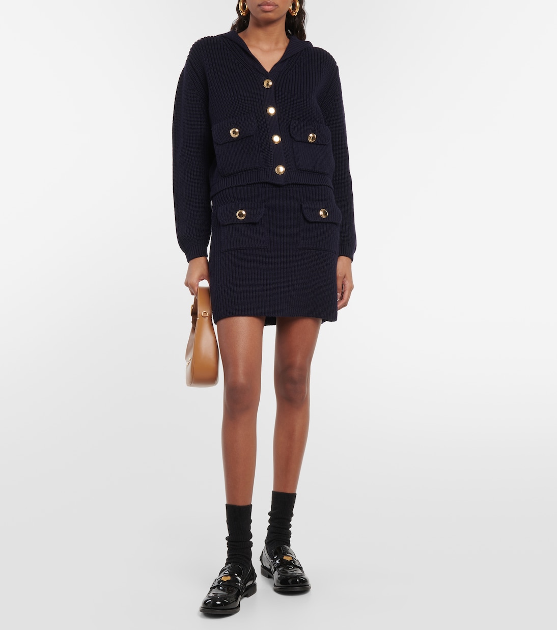 Mini-jupe en laine | Miu Miu