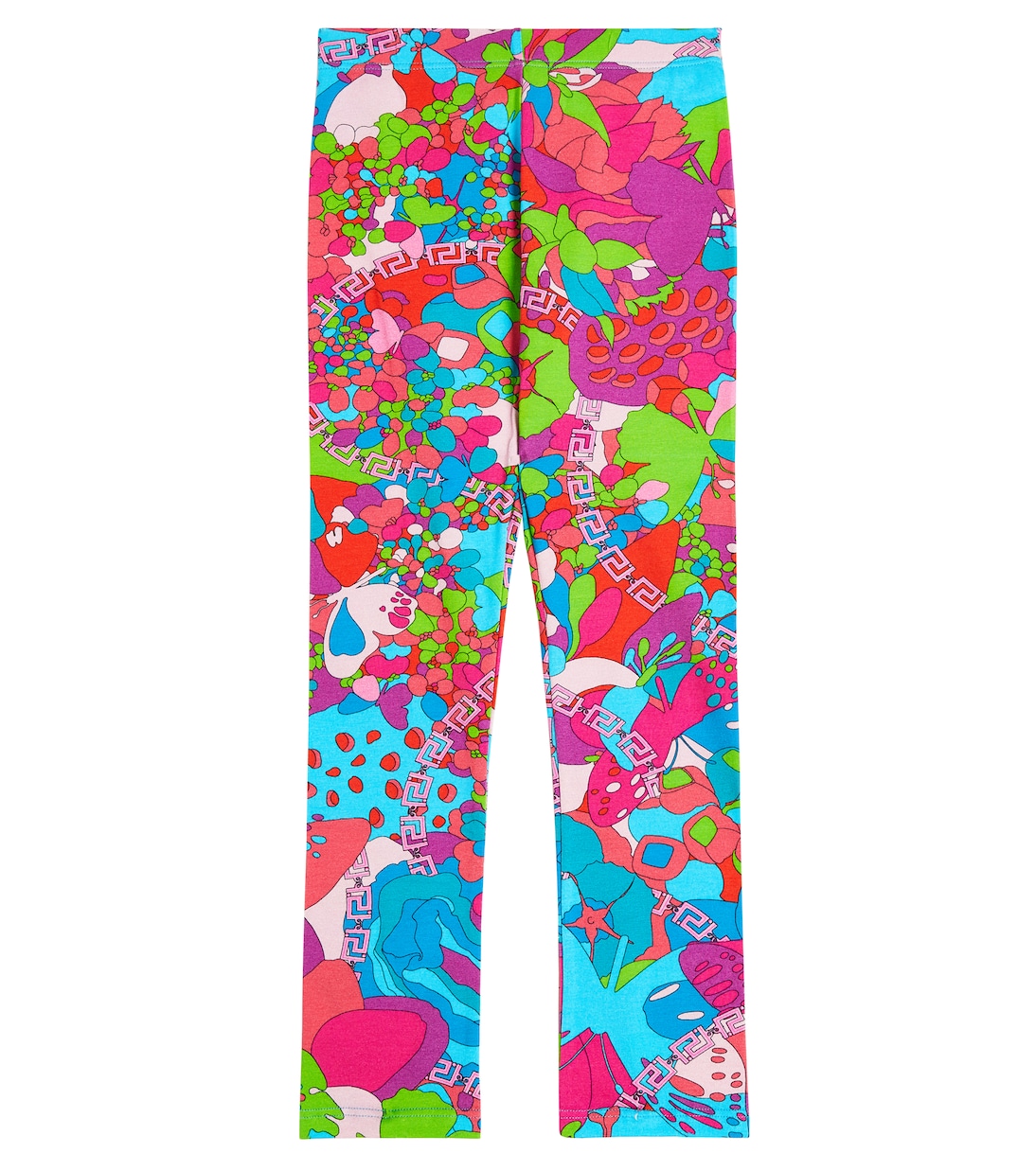Leggings in misto cotone con stampa | Versace Kids