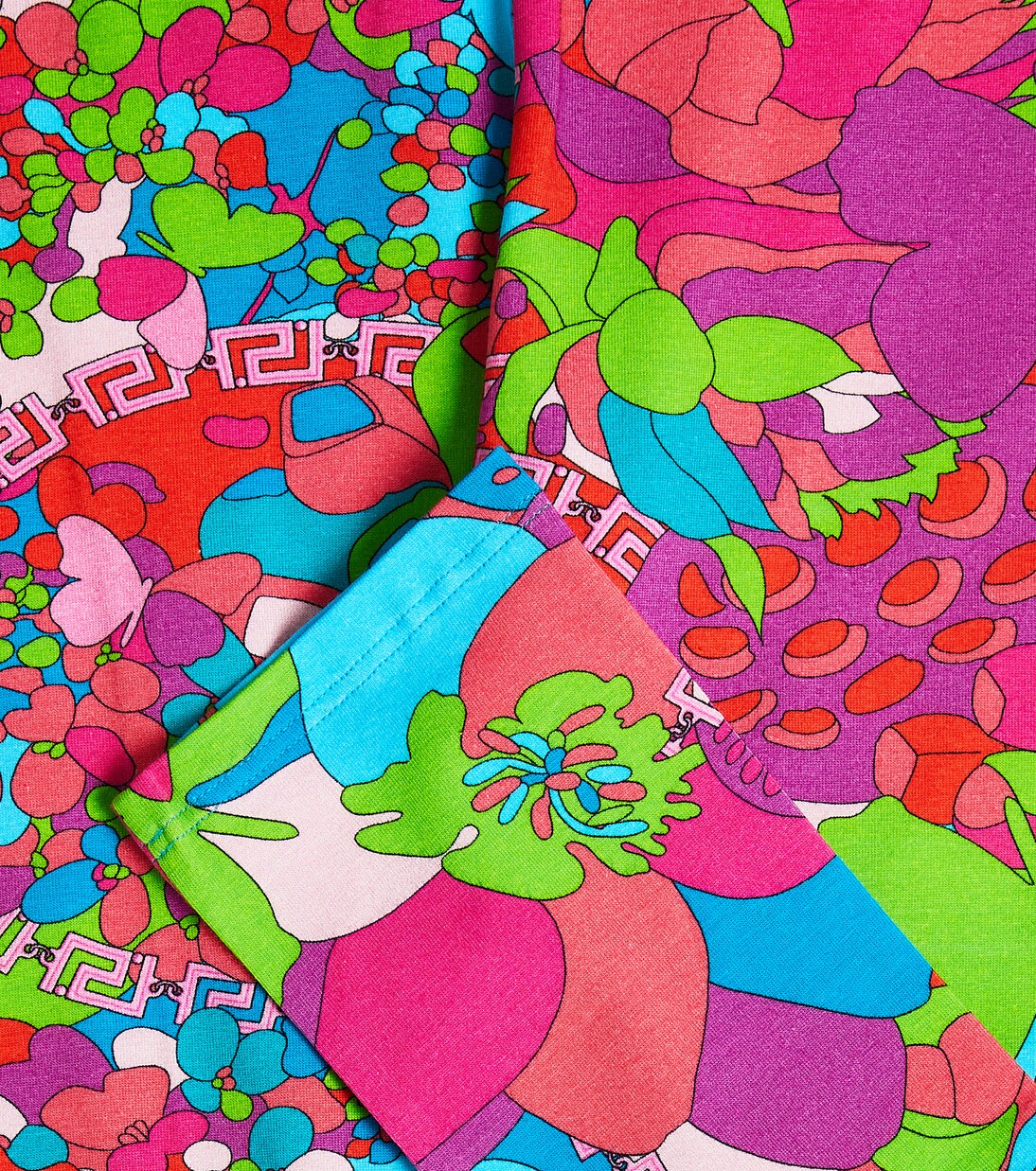 Leggings in misto cotone con stampa | Versace Kids