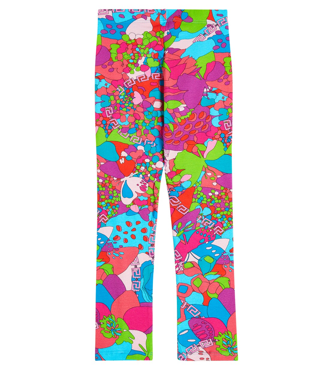 Leggings in misto cotone con stampa | Versace Kids