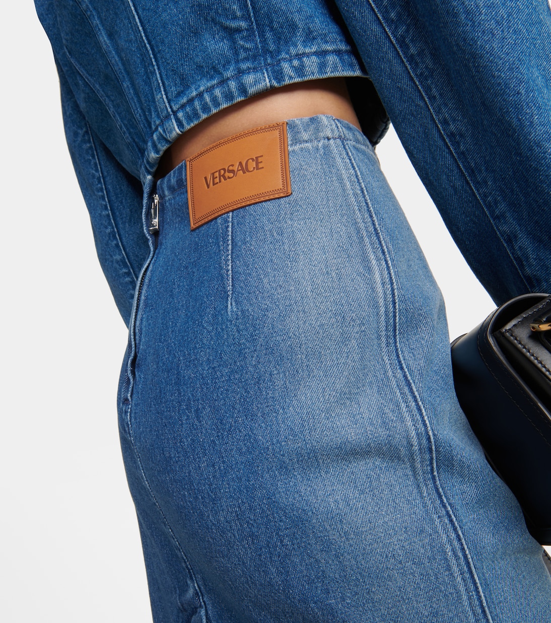 Jupe crayon en jean | Versace