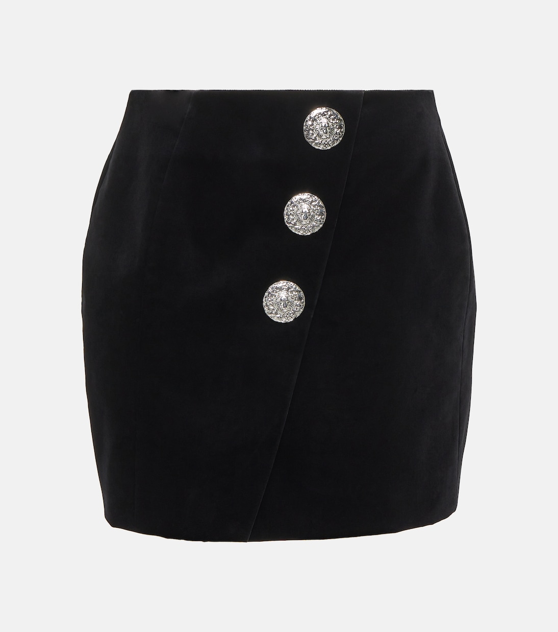 Verzierter Minirock aus Samt | Balmain