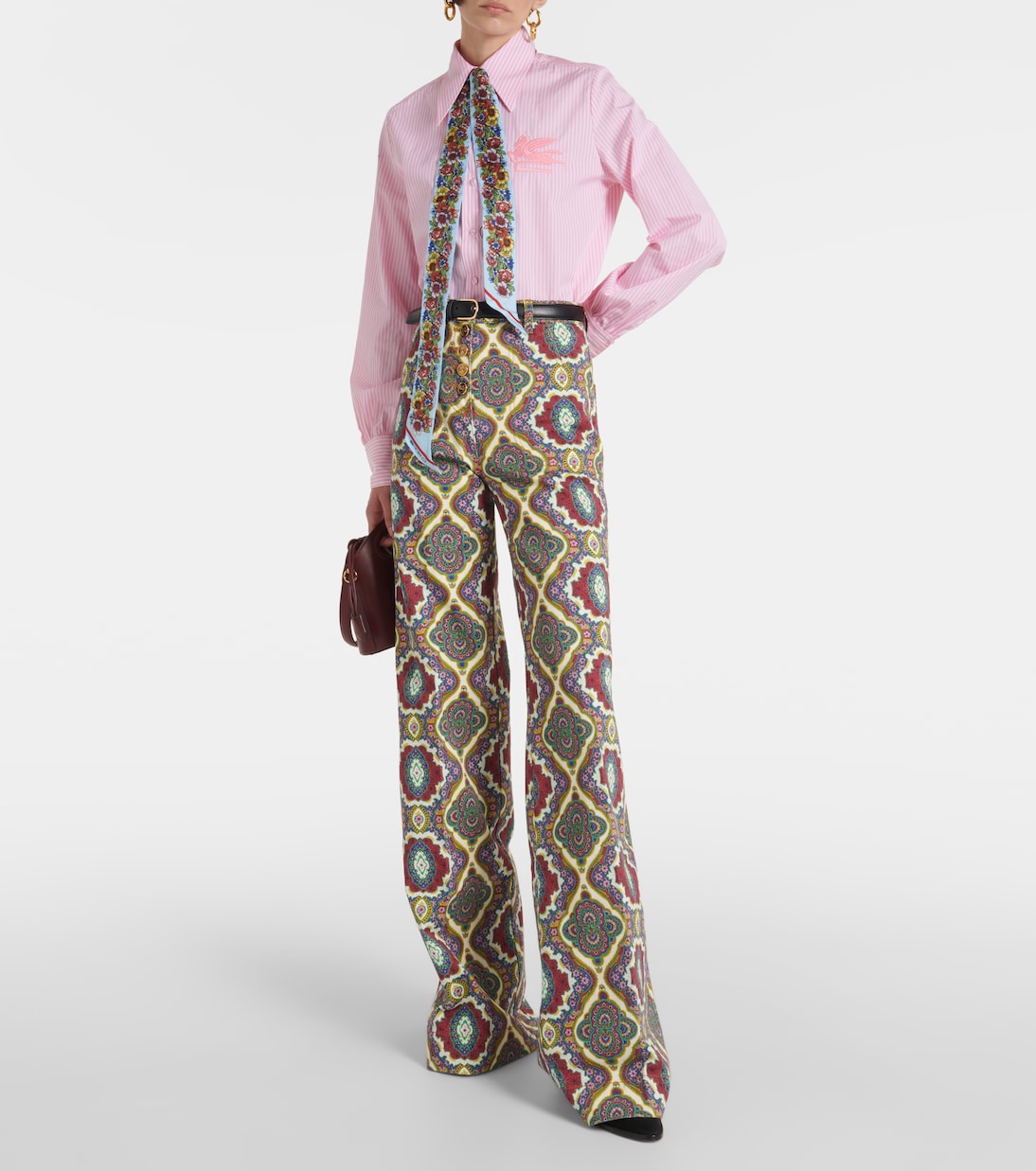 Printed high-rise wide-leg jeans | Etro