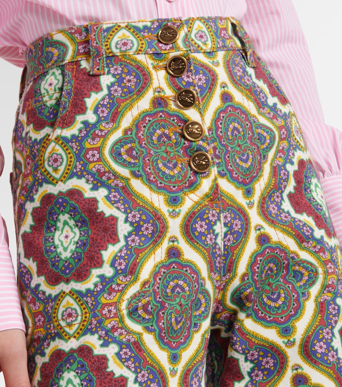 Printed high-rise wide-leg jeans | Etro