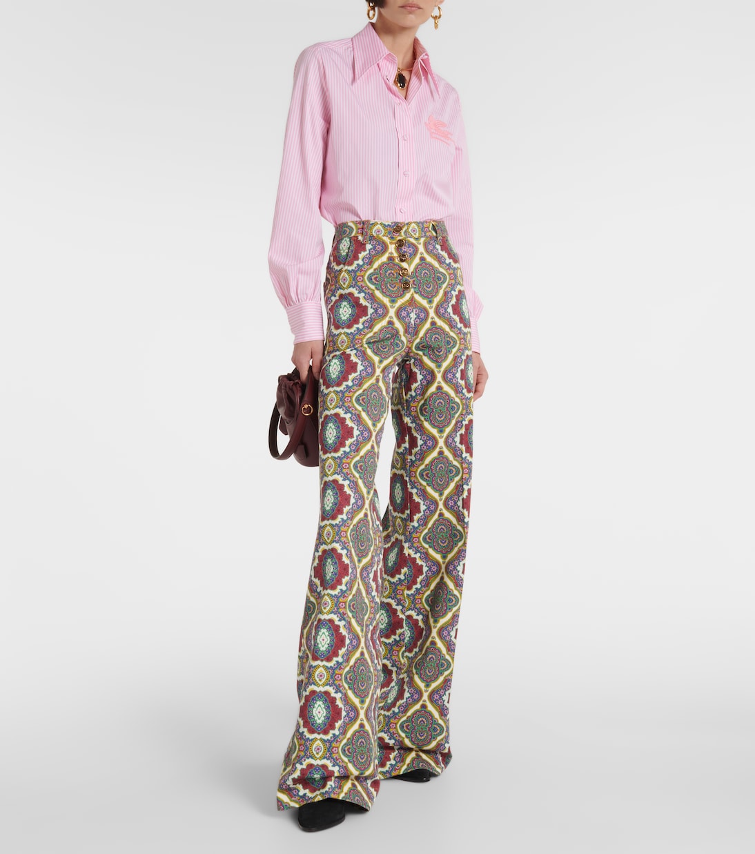 Printed high-rise wide-leg jeans | Etro
