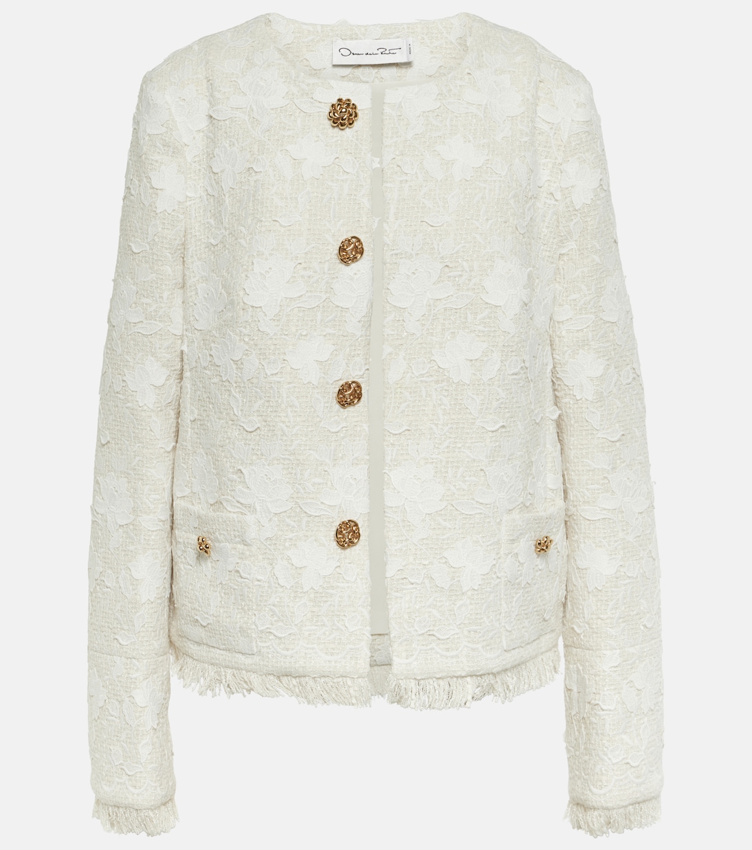 Veste Gardenia brodée en tweed | Oscar de la Renta