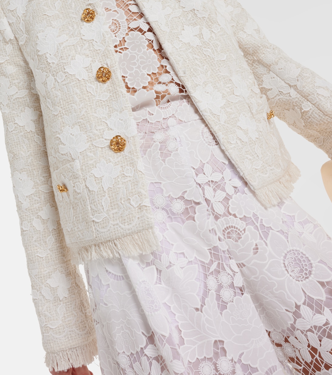 Veste Gardenia brodée en tweed | Oscar de la Renta