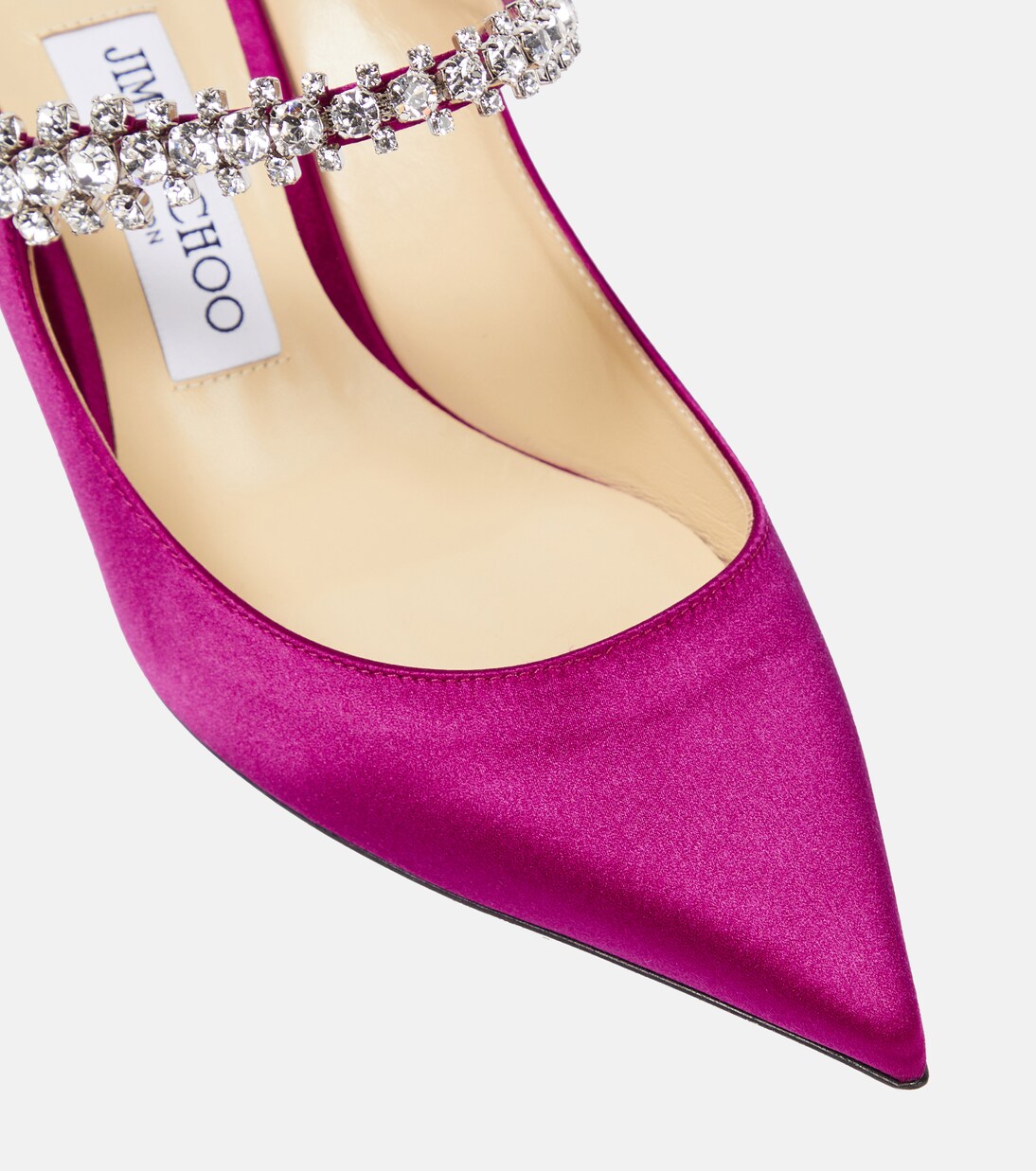 Bing 65 embellished satin mules in purple - Jimmy Choo