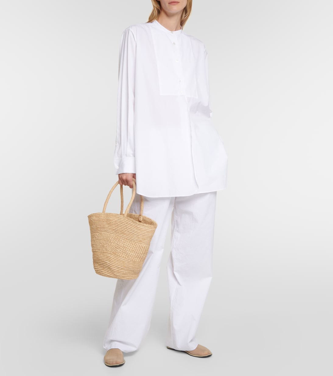 Emilie Small raffia basket bag | The Row