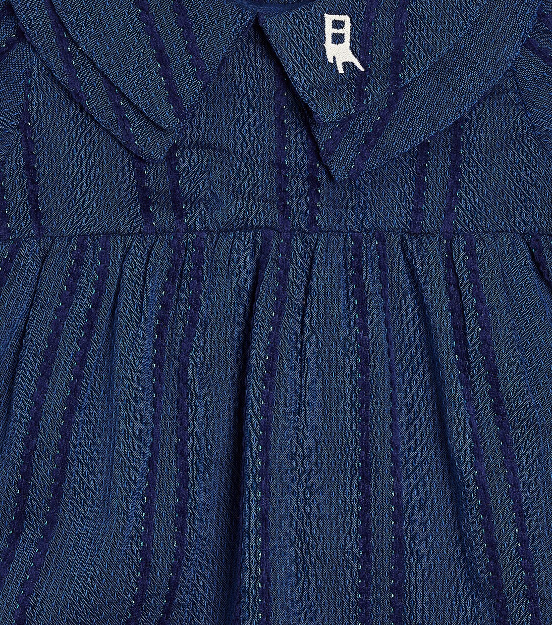 Bébé – Robe rayée en coton métallisé | Bobo Choses