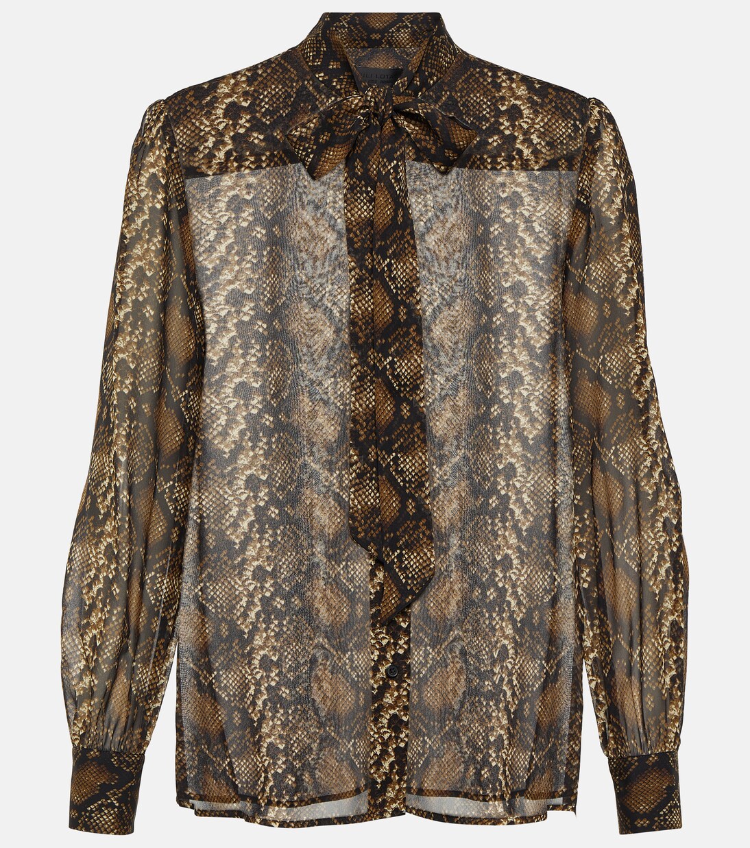 Blusa Carina de seda con efecto serpiente | Nili Lotan