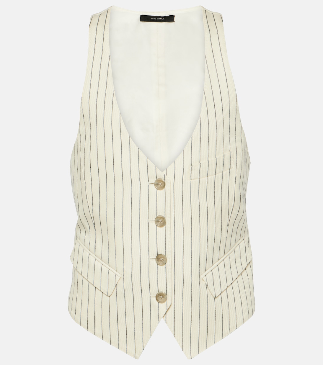 Gilet in misto lana e seta a righe | Tom Ford