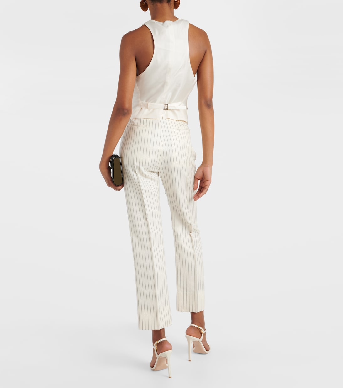 Gilet in misto lana e seta a righe | Tom Ford