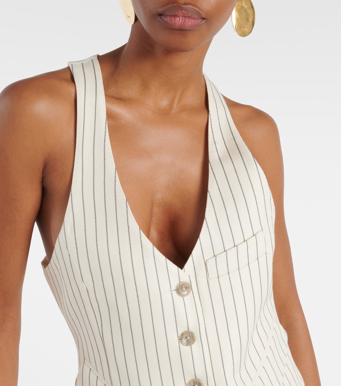Gilet in misto lana e seta a righe | Tom Ford