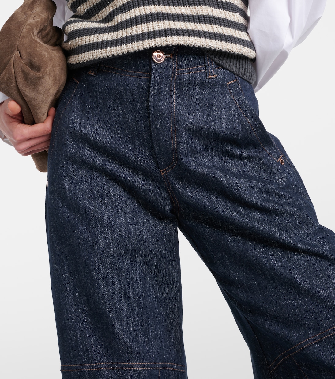 High-Rise Wide-Leg Jeans | Brunello Cucinelli