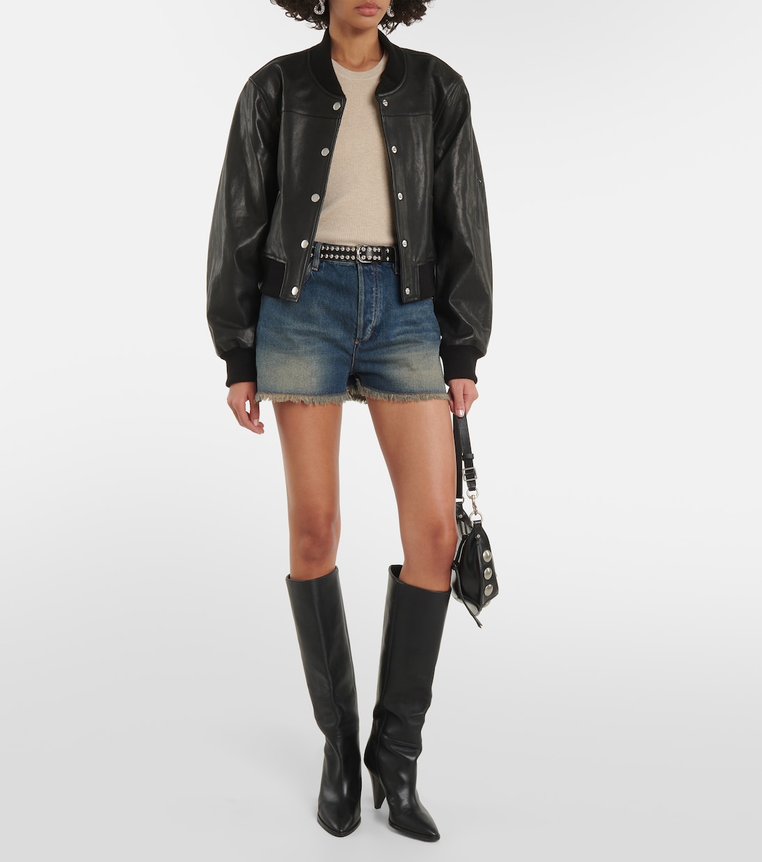 Chaqueta bomber Adriel de piel | Isabel Marant