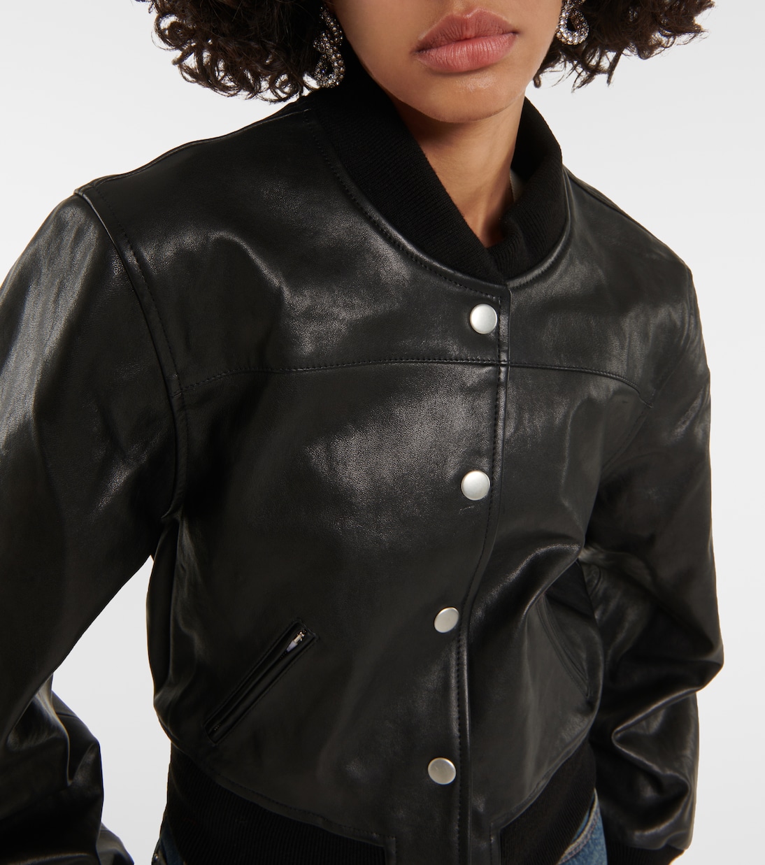 Chaqueta bomber Adriel de piel | Isabel Marant