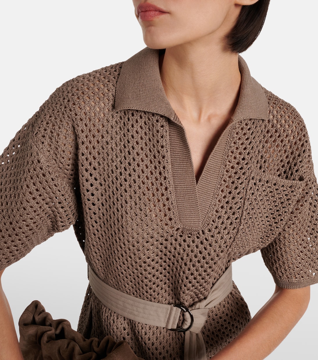 Vestido calado de algodón | Brunello Cucinelli