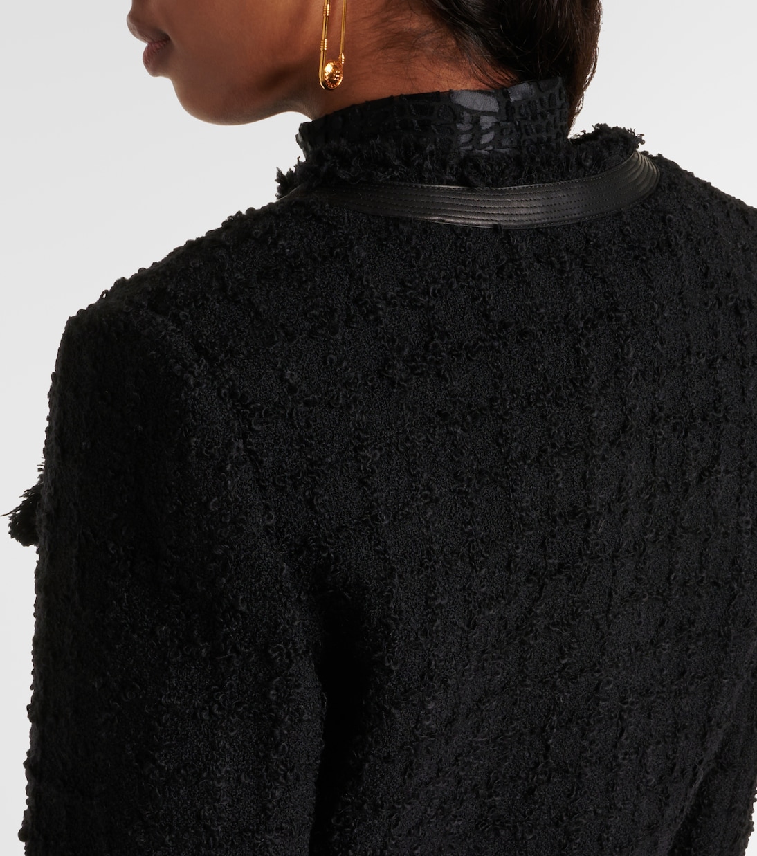 Cropped bouclé jacket | Versace
