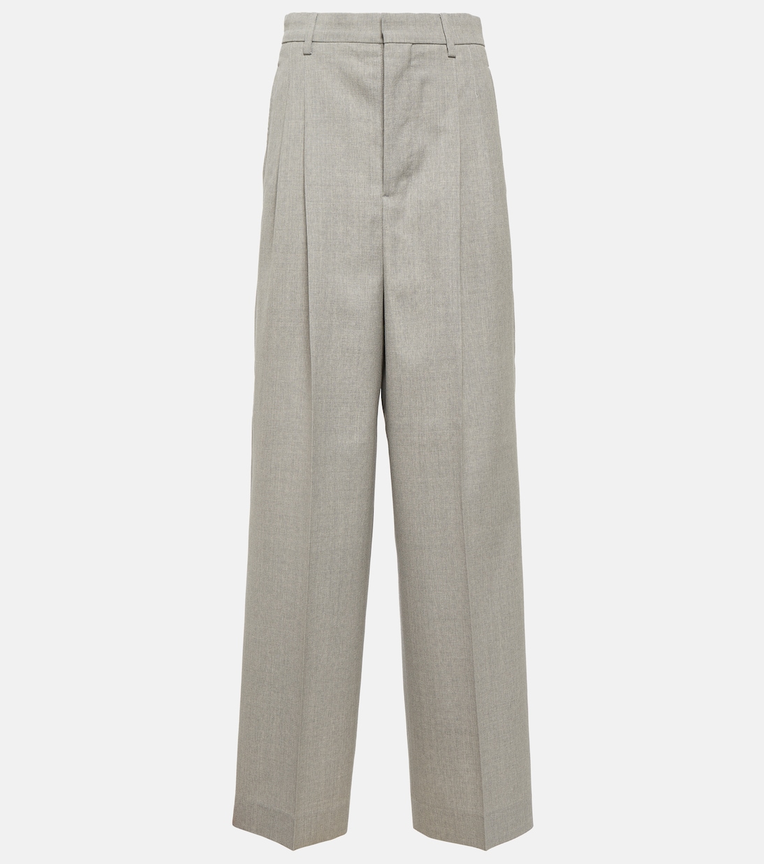 Weite High-Rise-Hose aus Wolle | Ami Paris
