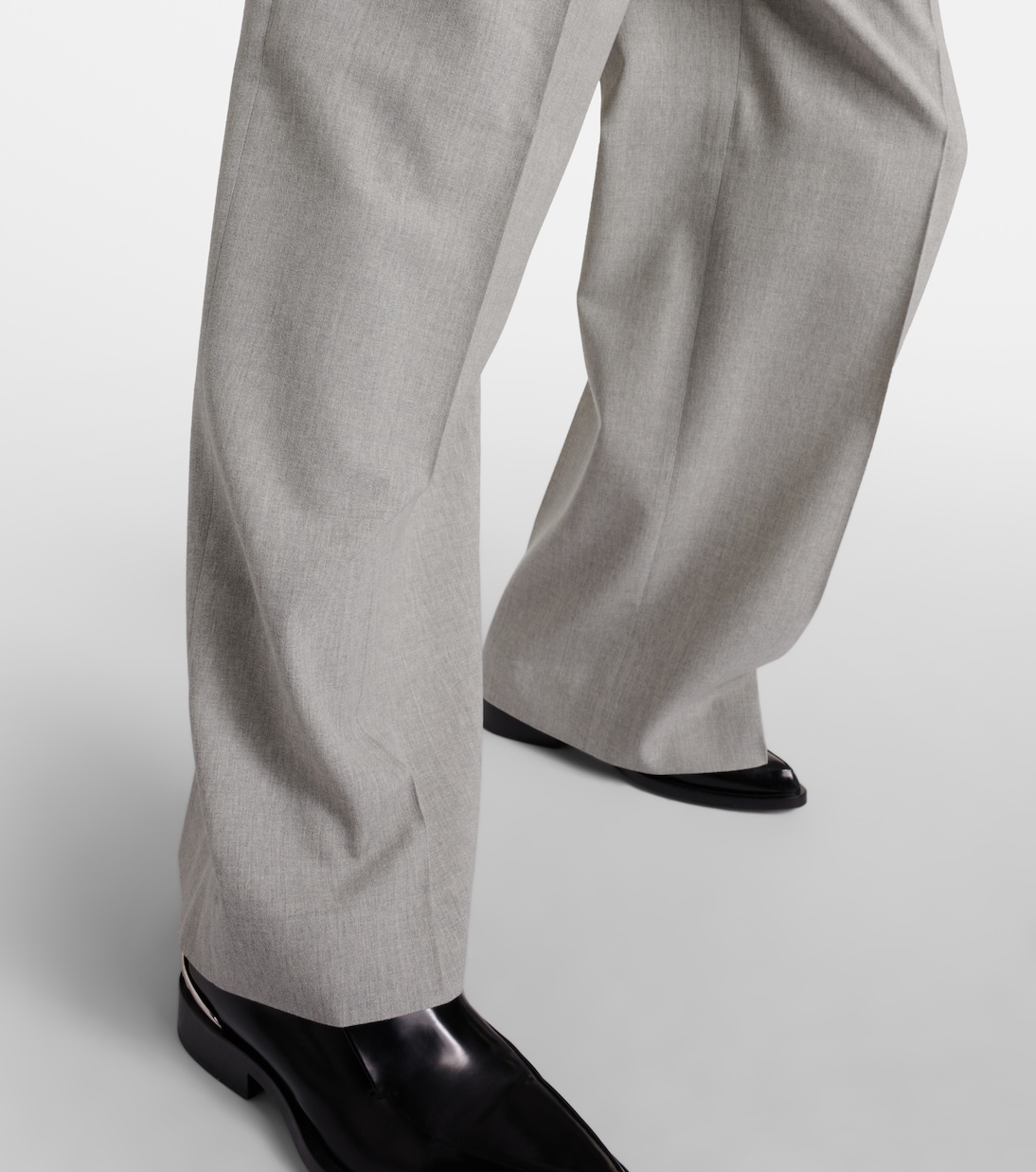 Weite High-Rise-Hose aus Wolle | Ami Paris