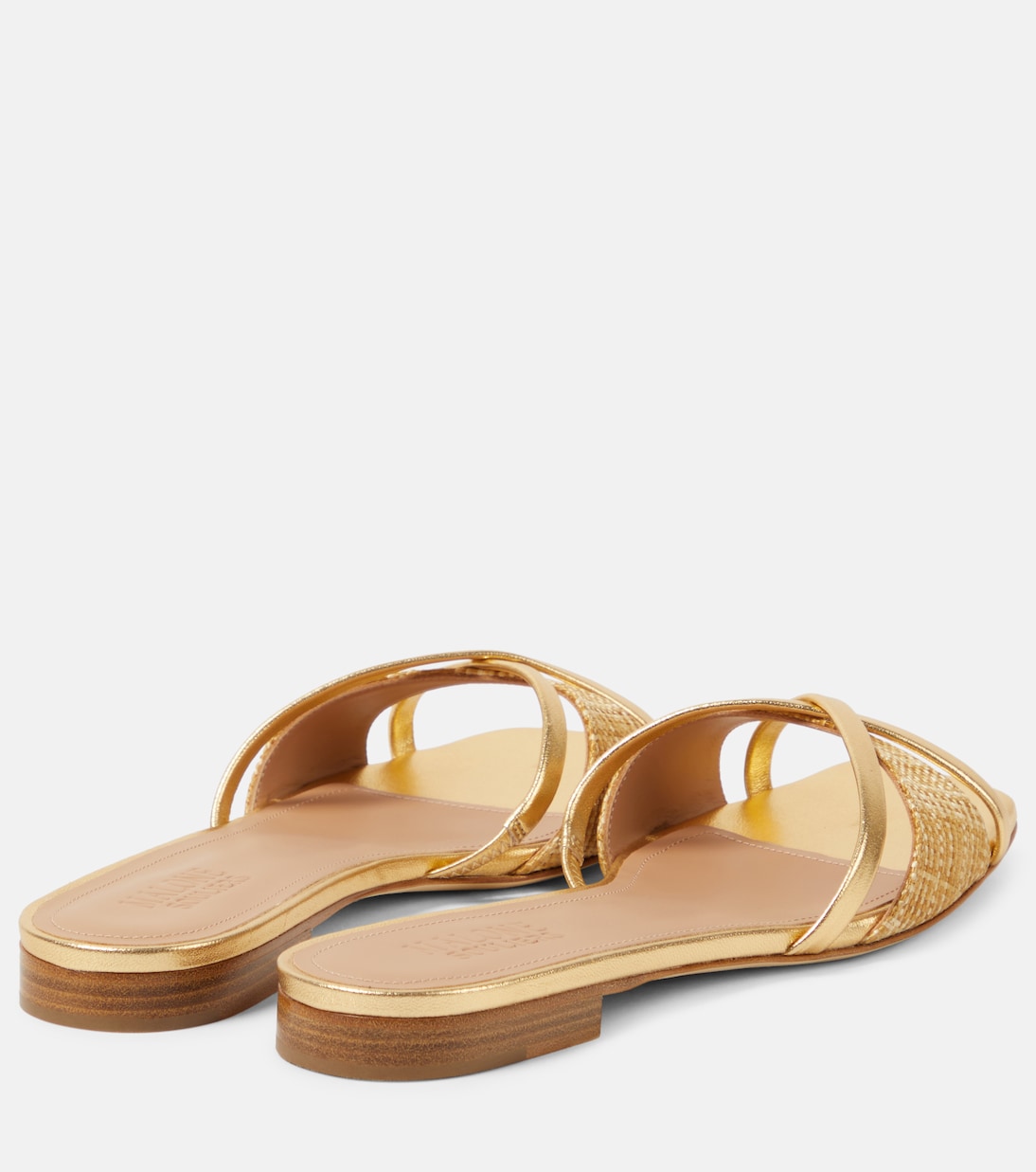 Sandali Penn in rafia e pelle metallizzata | Malone Souliers
