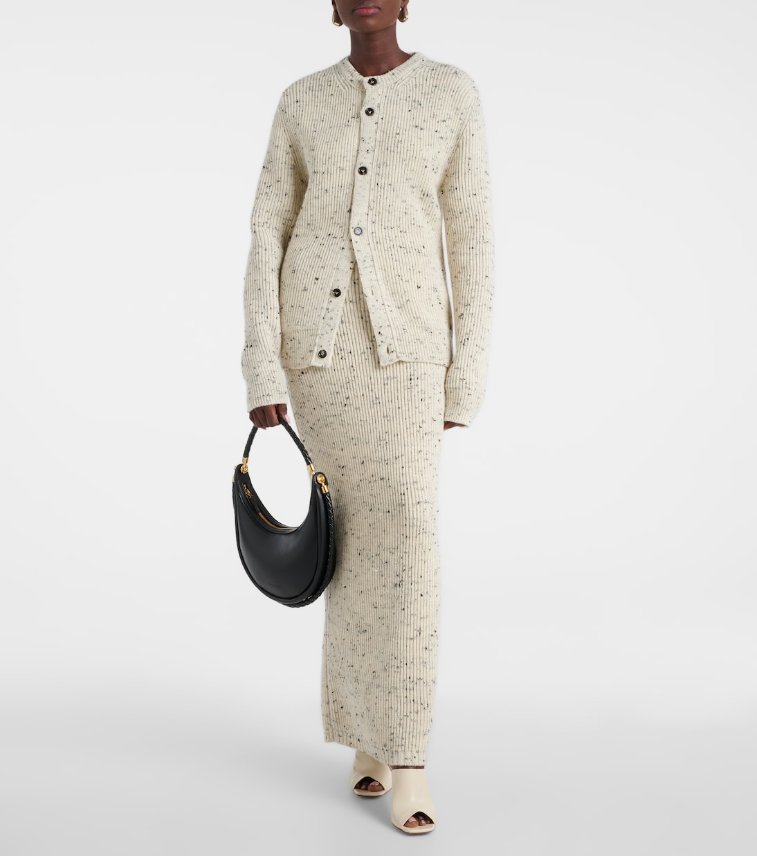 Cardigan oversize in lana a coste | Bottega Veneta