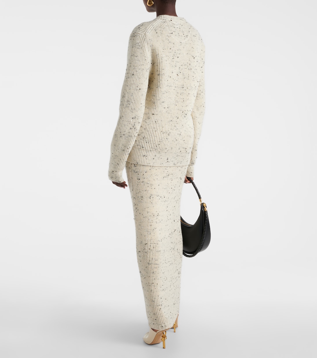 Cardigan oversize in lana a coste | Bottega Veneta