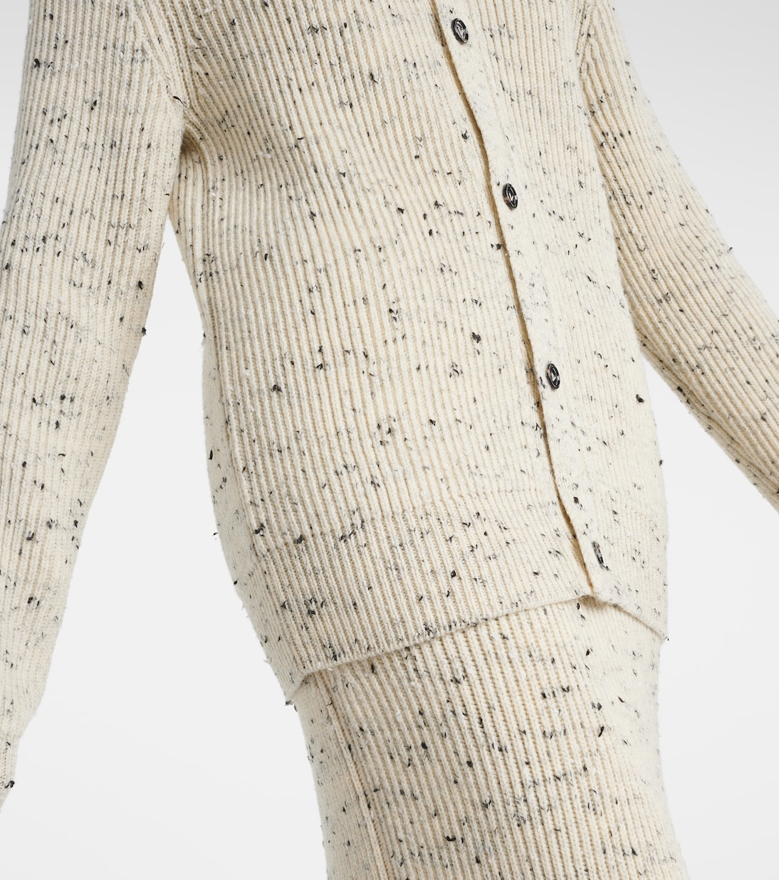 Cardigan oversize in lana a coste | Bottega Veneta