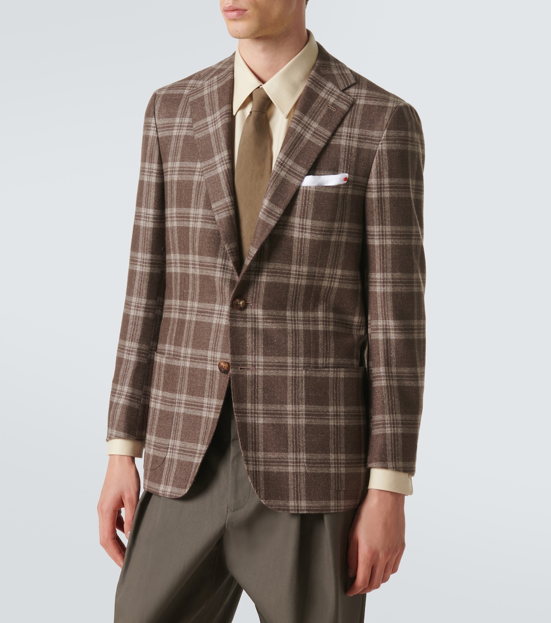 Blazer de lana, seda y lino | Kiton