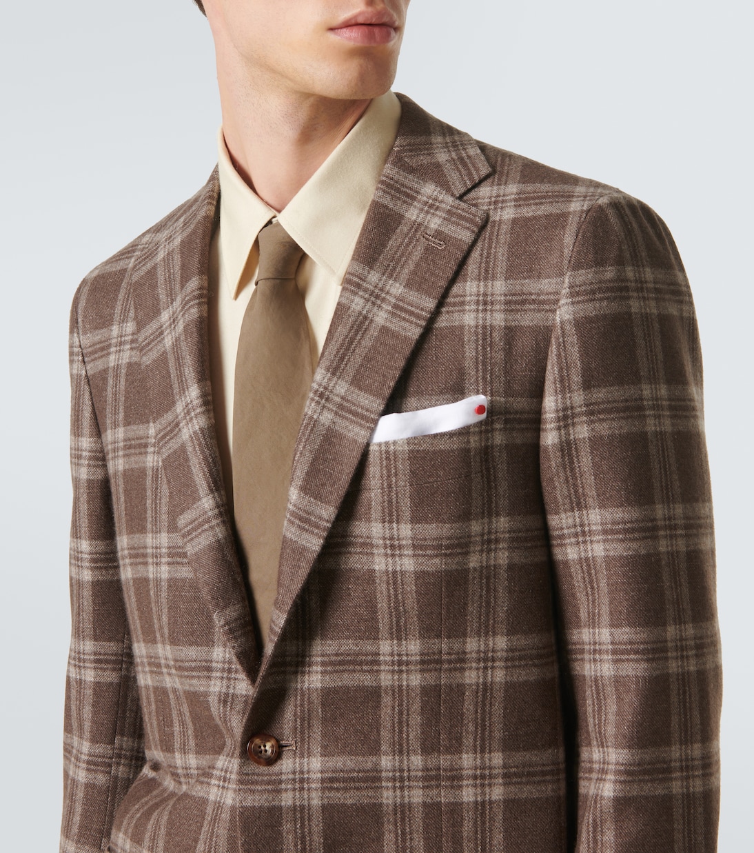 Blazer de lana, seda y lino | Kiton