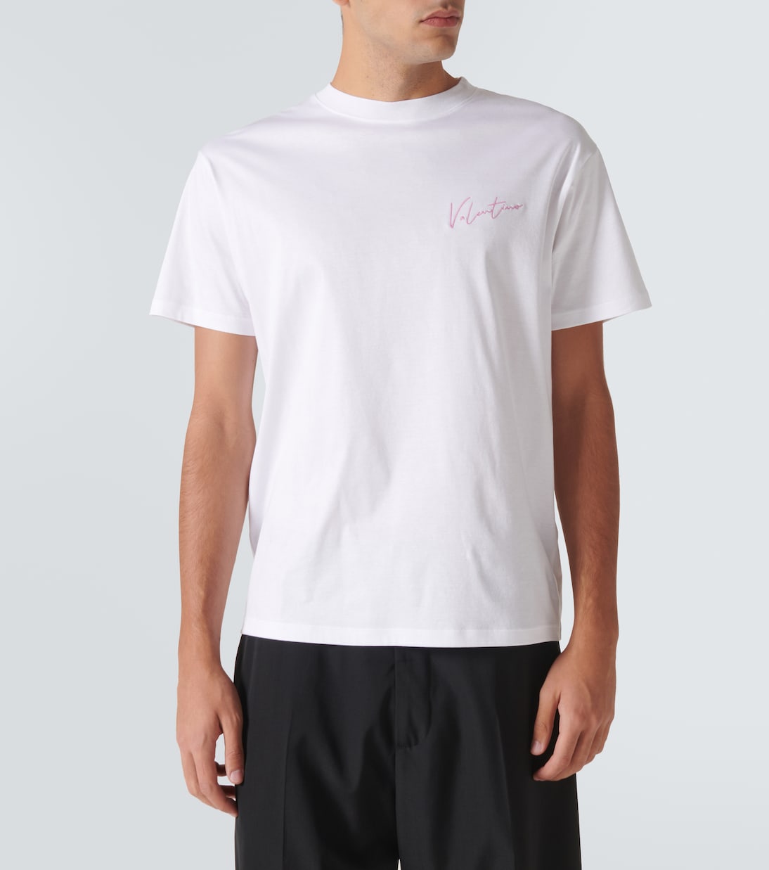 Camiseta de jersey de algodón con logo | Valentino