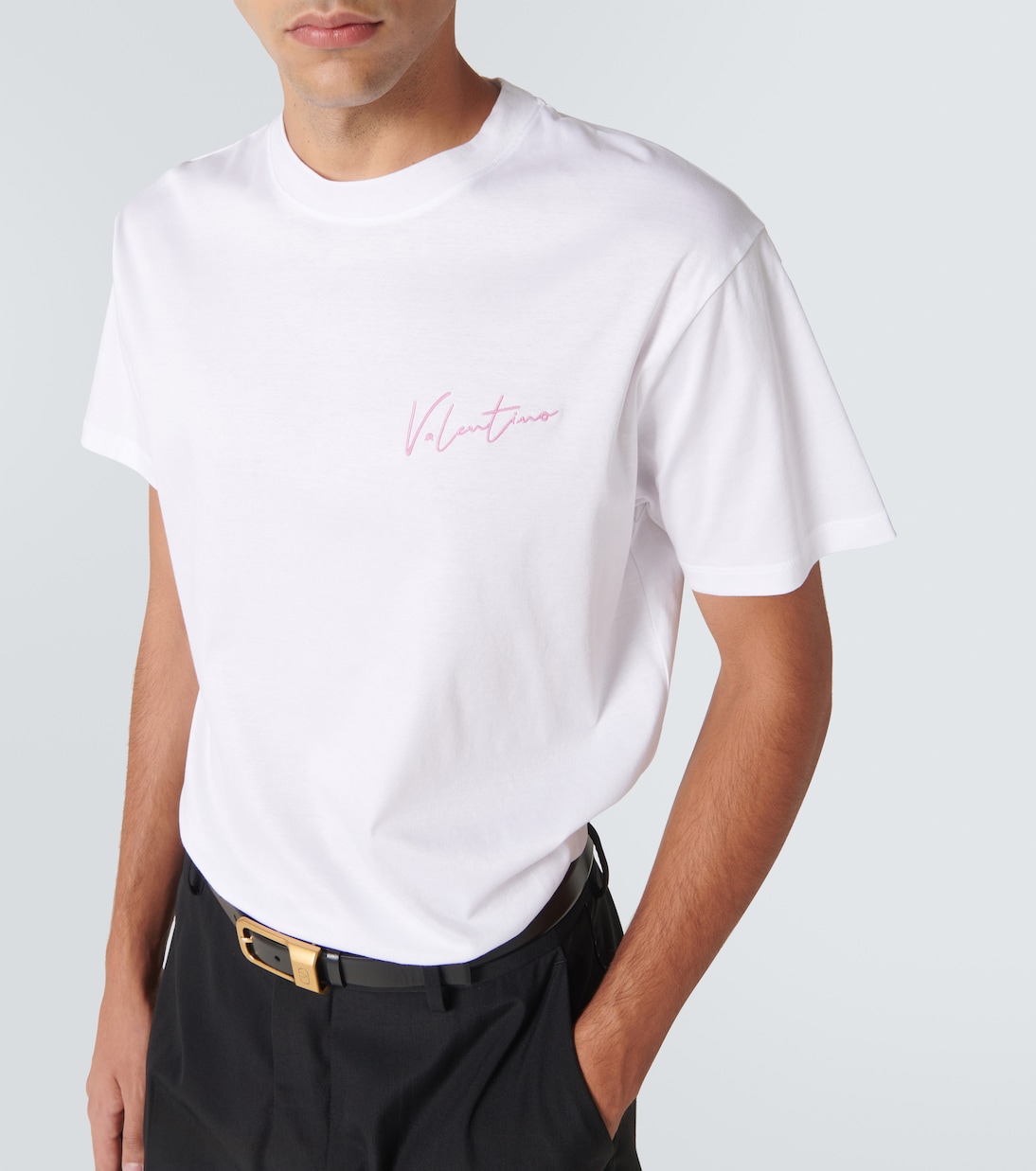 Camiseta de jersey de algodón con logo | Valentino