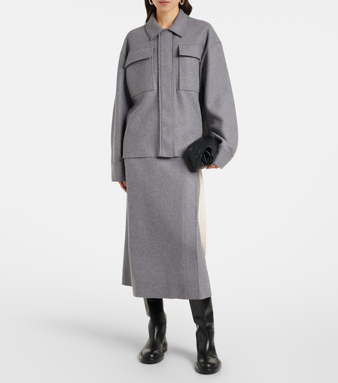 Falda envolvente de mezcla de lana | Jil Sander
