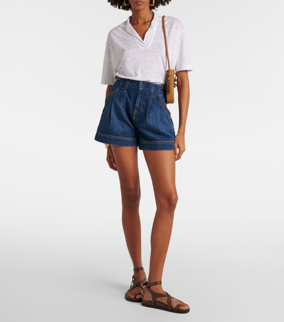 Shorts di jeans Jaffe a vita alta | Veronica Beard
