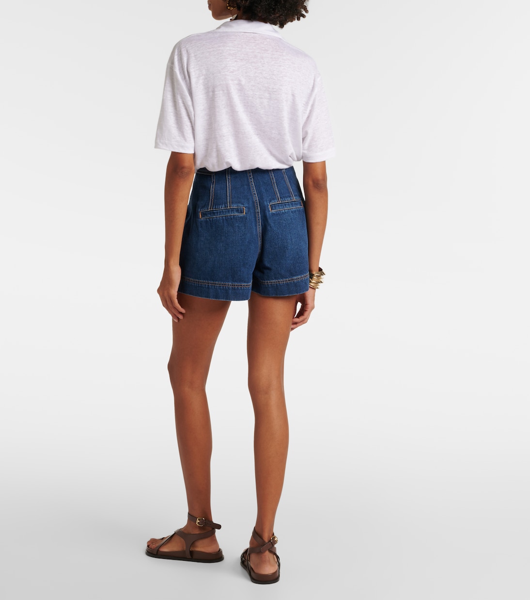 Shorts di jeans Jaffe a vita alta | Veronica Beard